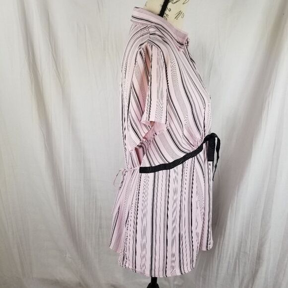 Motherhood Maternity Pink & Brown Collared Blouse Size 1X - Picture 5 of 8